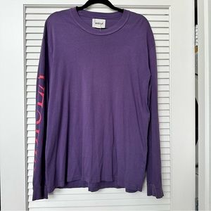 Mr. Completely MRCLA Purple Long Sleeve Graphic Shirt Size Medium